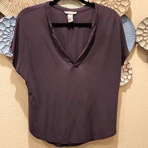 Grey H&M short sleeve Blouse size Medium
